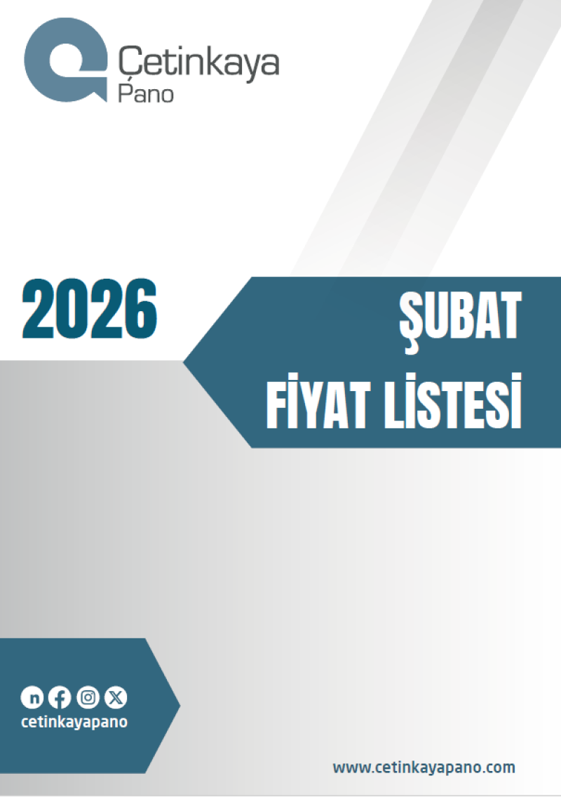 ÇETİNKAYA ŞUBAT 2026 FİYAT LİSTESİ