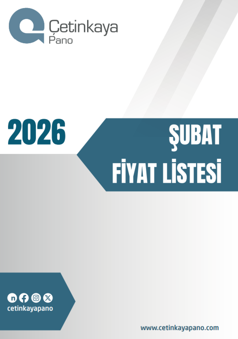 ÇETİNKAYA ŞUBAT 2026 FİYAT LİSTESİ