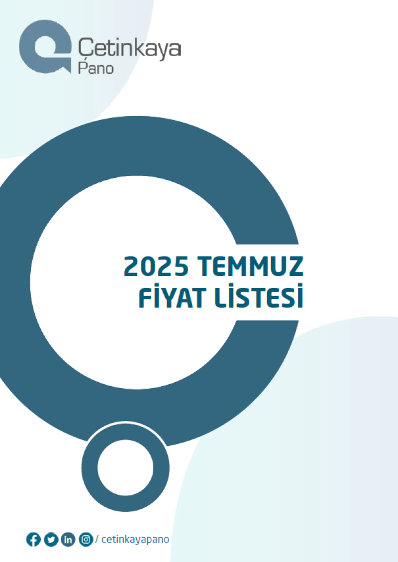 ÇETİNKAYA TEMMUZ 2025 FİYAT LİSTESİ