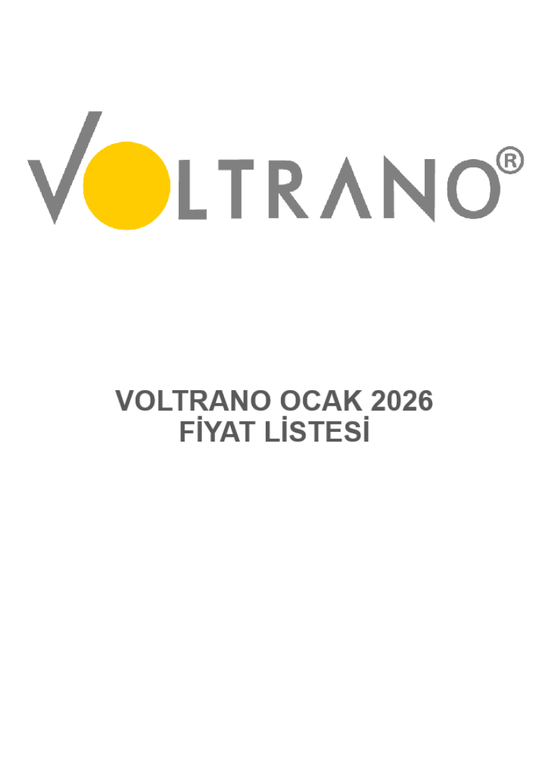 VOLTRANO OCAK 2026 FİYAT LİSTESİ