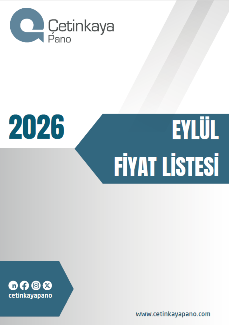 ÇETİNKAYA EYLÜL 2026 FİYAT LİSTESİ